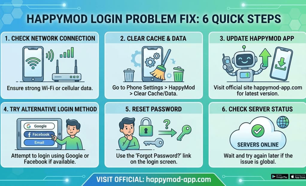 HappyMod account issue