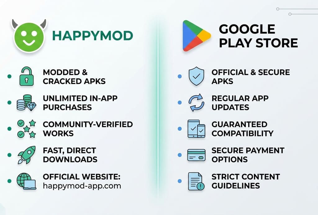 HappyMod comparison overview