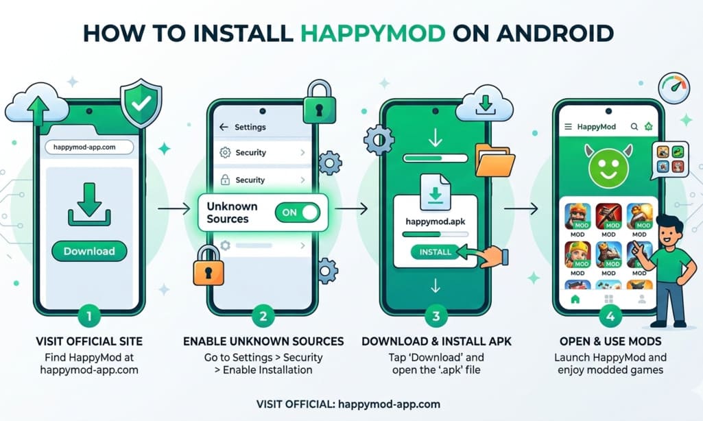 HappyMod APK install